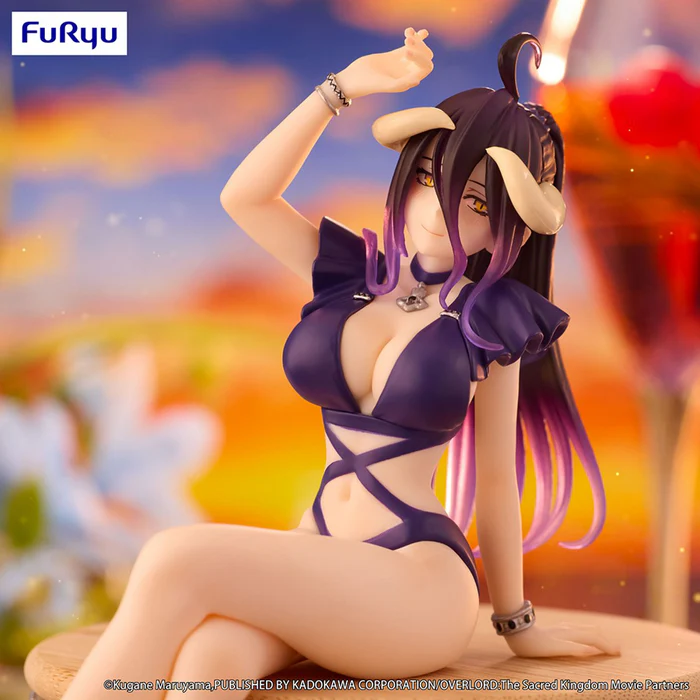 Overlord Noodle Stopper Figure Albedo Swimsuit Dark Purple Color Ver.